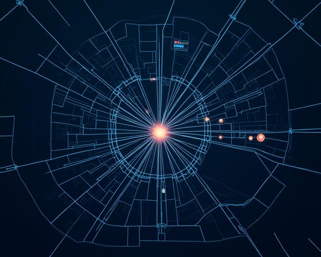 Mappa stilizzata che mostra la posizione di Via del Corso a Roma.